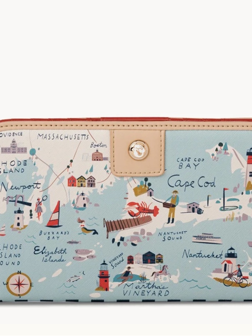 Spartina 449 Northeastern Harbors Snap Wallet - Picture 2 of 5